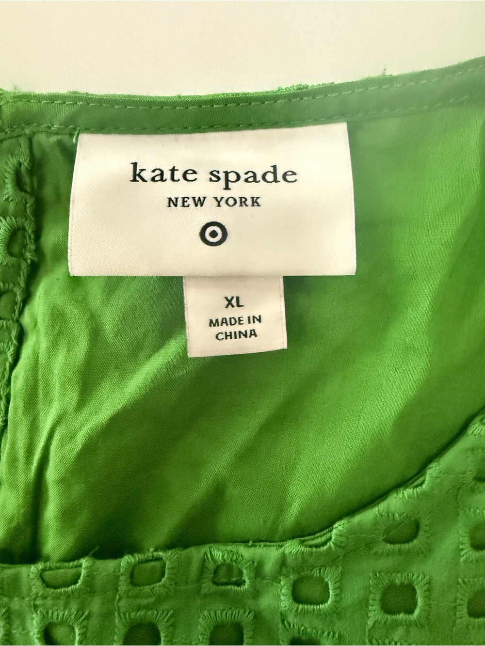 Kate Spade x Target Sleeveless Green Eyelet Crop Top Sz XL - Picture 10 of 13